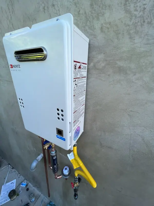 Tankless water heater installation for Bailey Hall homes