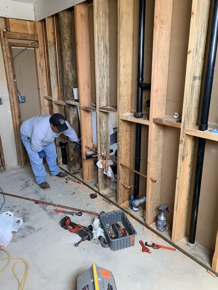 Commercial rough-in plumbing for Gas Line Repair in Bailey Hall